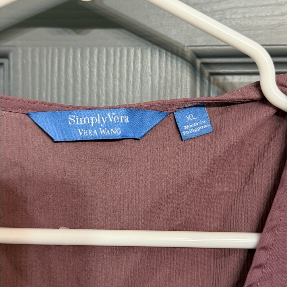 Simply Vera Vera Wang‎ Mauve Sleeveless Blouse - Picture 4 of 5
